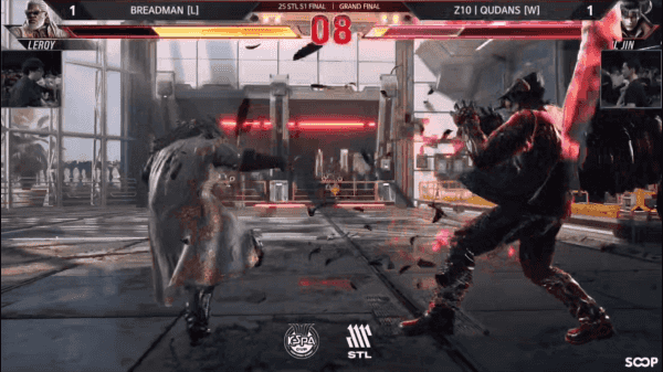 쿠단스 선수가 언급한 승부를 가른 순간. 레이지 아츠 후에는 대응할 틈도 없이 나락떨구기를 맞히며 승기를 굳혔다.