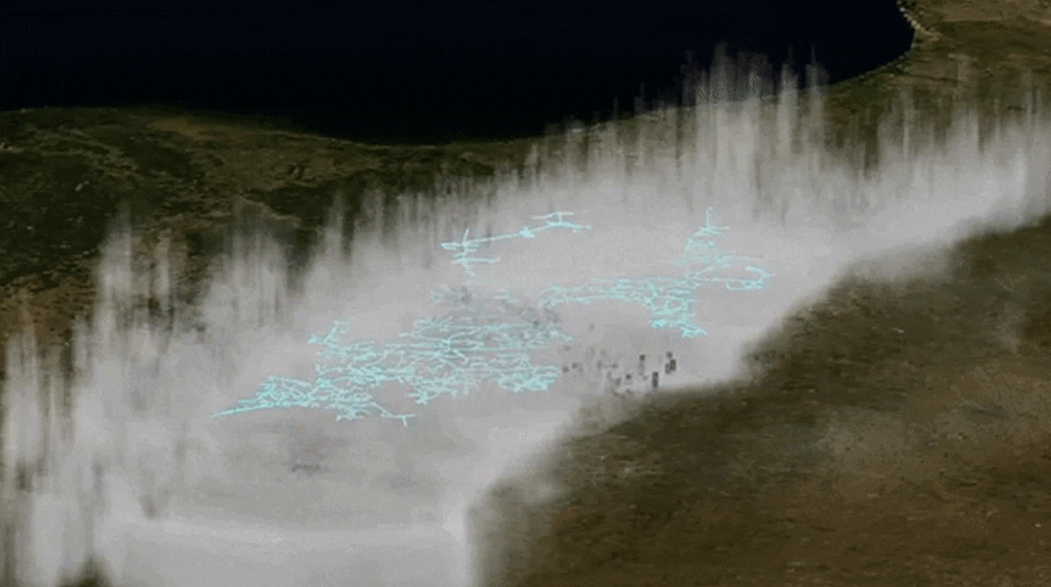 NOAA 데이터를 바탕으로 만든  829㎞ 번개 시각화 이미지.  GTRI 제공