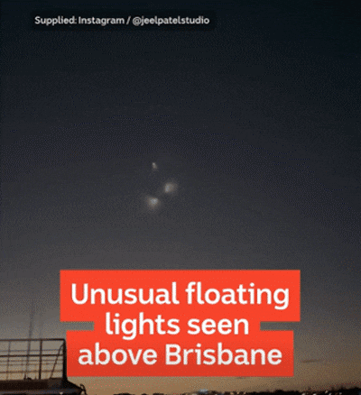 지난달 30일 호주 해상에서 정체 불명의 불빛이 발견되며 UFO 목격담이 확산했다. /ABC Brisbane