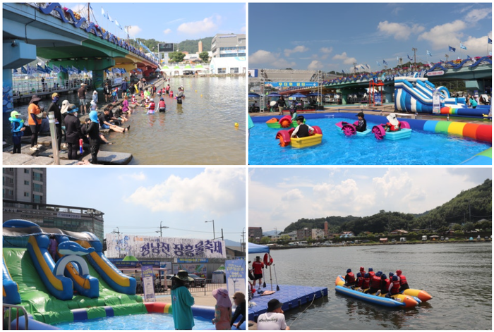 Visitors enjoying water play at Tamjin River