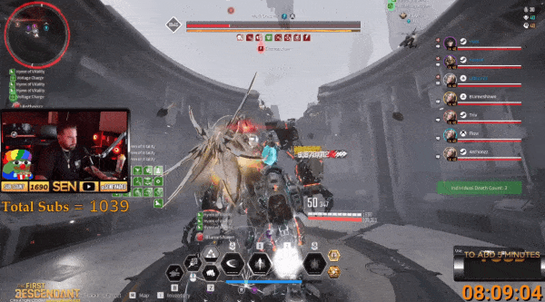 - 세레나 엑스커버 빌드 전투 모습 [출처: Sen Evades 유튜브]