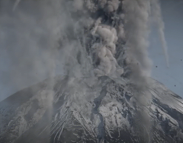 300년 넘게 조용한 후지산이 분화된 상황을 가정해 컴퓨터 그래픽(CG)으로 제작한 영상이 공개됐다./사진=뉴스1