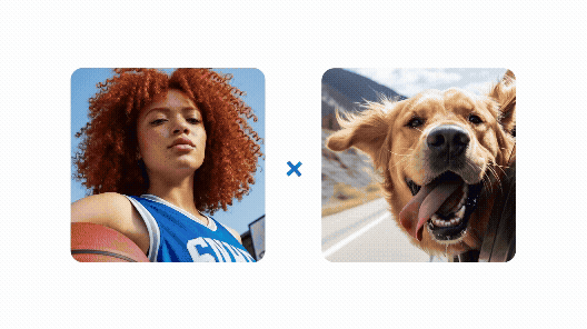 나노 바나나 활용 사례. 두 사진을 자연스럽게 합성해 새 장면을 연출할 수 있다. 구글 블로그 캡처