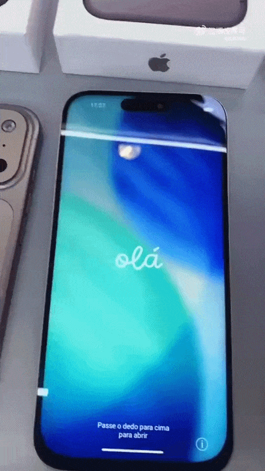 아이폰17 프로맥스로 추정되는 기기의 구동 장면. 언어 선택 화면이 나타나면서 실제 iOS 셋업처럼 보인다. 출처=엑스