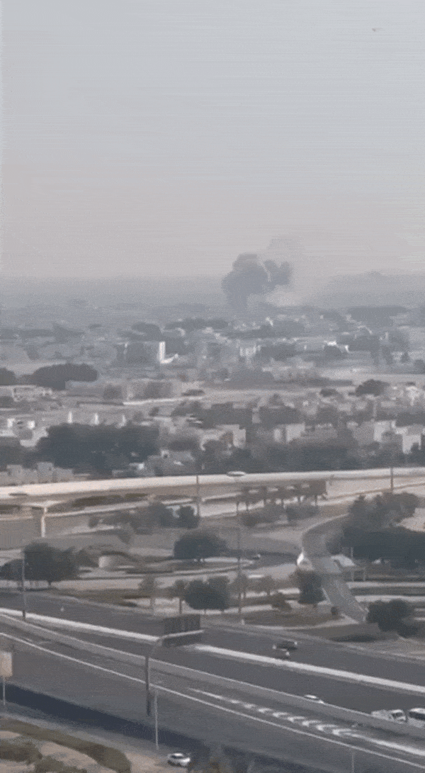 9일(현지시간) 카타르 수도 도하의 카타라 지구에서 강력한 폭발이 발생했다. 2025.9.9 텔레그램