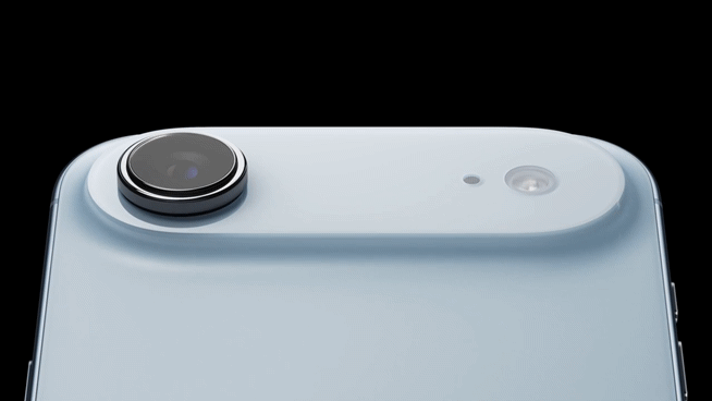 애플의 '아이폰 에어' 상단 카메라섬 내부. [사진=애플 뉴스룸]