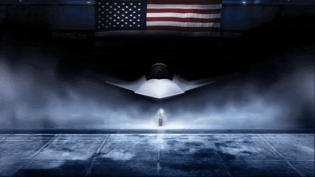 성조기 앞에 선 F-47 렌더링. 미국은 6세대 전투기 개발을 통해 공중 우위를 이어가겠다는 의지를 드러냈다. 출처=보잉 디펜스 엑스