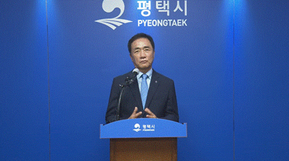 정장선 평택시장. [사진=평택시 공식 홈페이지 유튜브 갈무리]