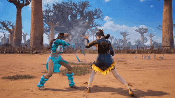 - 바닥을 쓰는 것과 함께 또 다른 자세로 보이는 지팡이 "하단을 피하며 공격하는 모습을 주로 보여줬다"