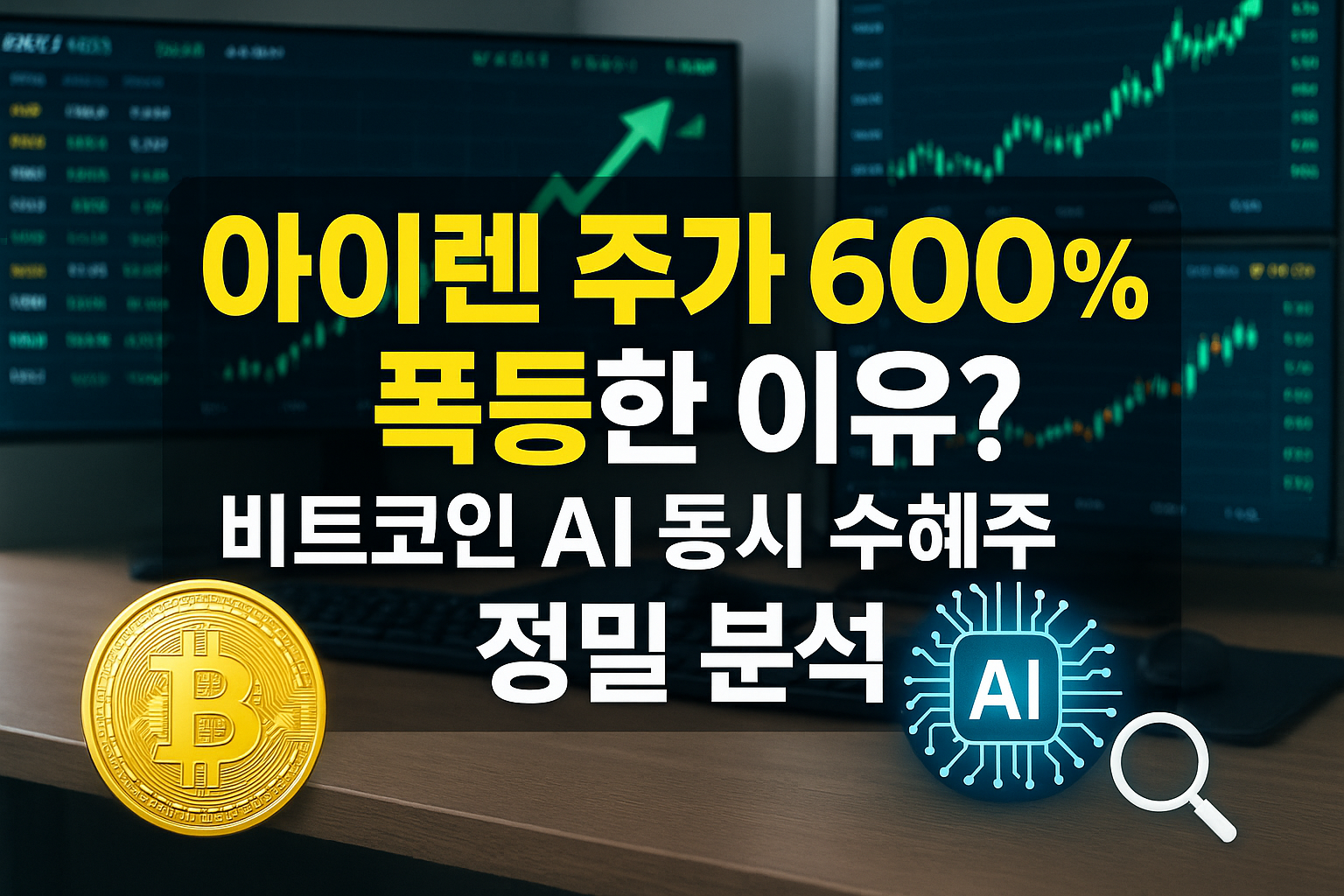 아이렌 주가 600% 폭등한 이유? 비트코인 AI 동시 수혜주 정밀 분석 | 생활톡톡