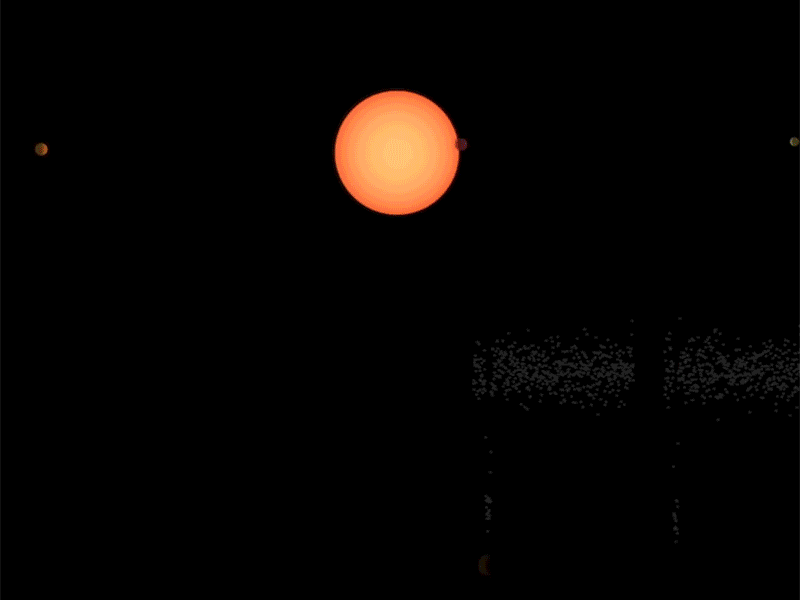 트라피스트-1 적색왜성계 행성에 대한 트랜짓 관측을 진행할때의 모습을 재연한 개념 영상 NASA