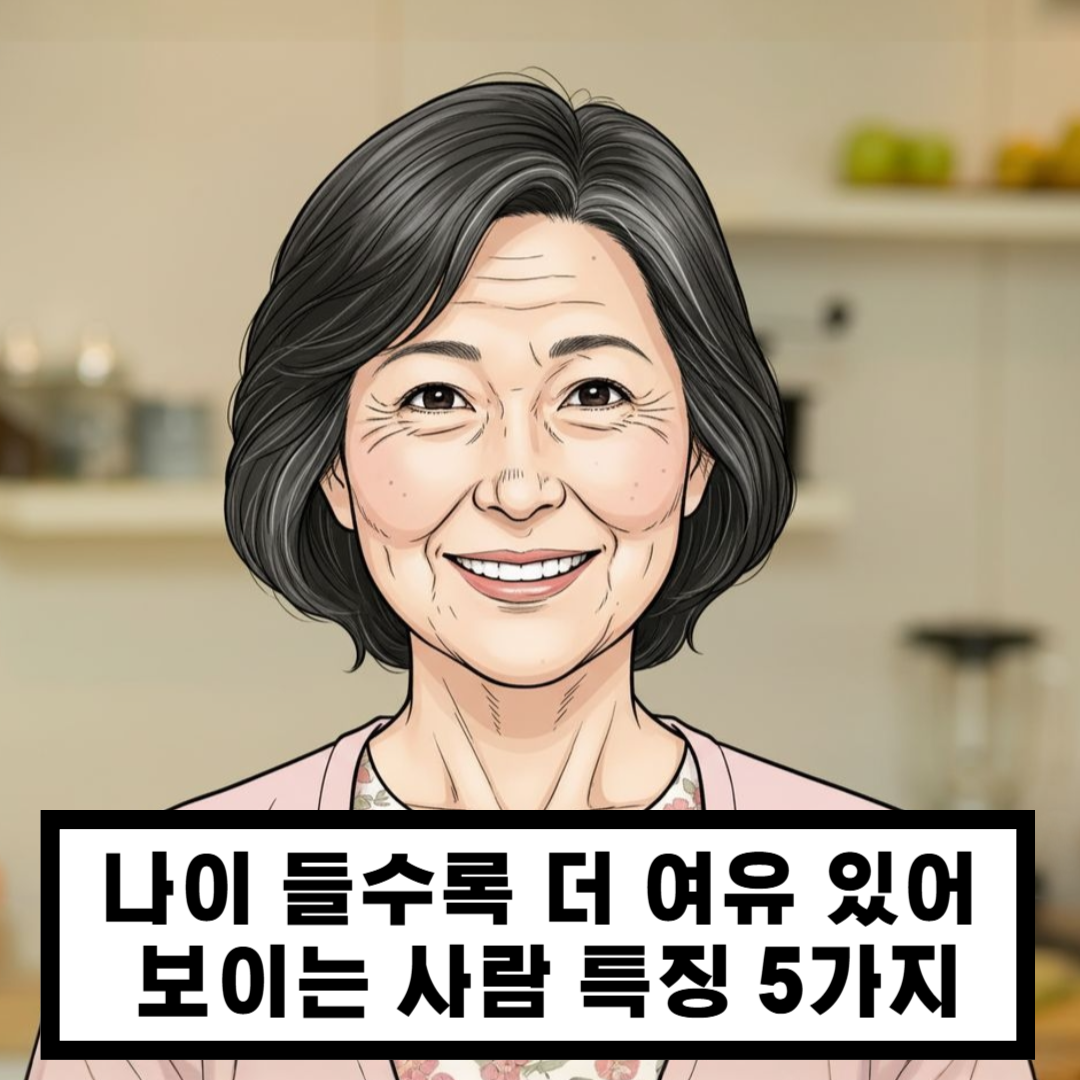 나이 들수록 더 여유 있어 보이는 사람 특징 5가지 | 책책책