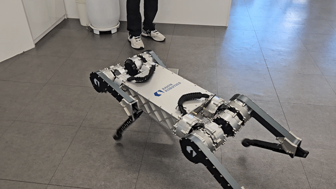 라이온로보틱스 '라이보 2'가 구동되는 모습. [사진=설재윤 기자]