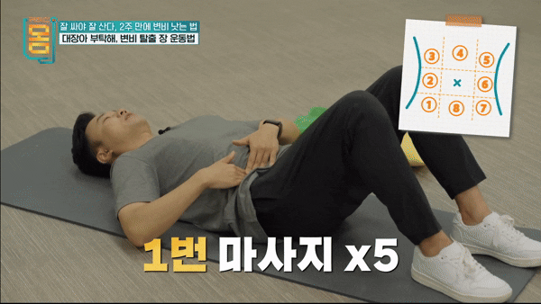 복부 마사지. [영상=EBS '귀하신몸']