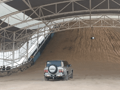 모래 경사로 올라가는 양왕 U8(GIF) [촬영 임성호]