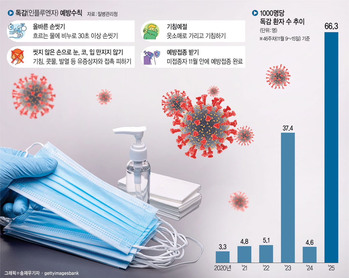 독감 10년來 최악유행 ‘비상’… 의심환자 작년의 14배 폭증