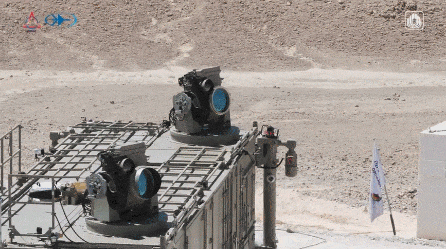 아이언빔 발사 및 요격 장면 [라파엘 제공]