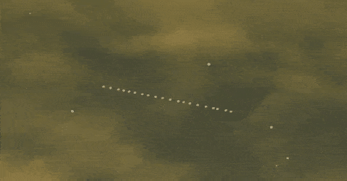 2023년 9월 4일 일본 밤하늘에서 발견된 스타링크 모습