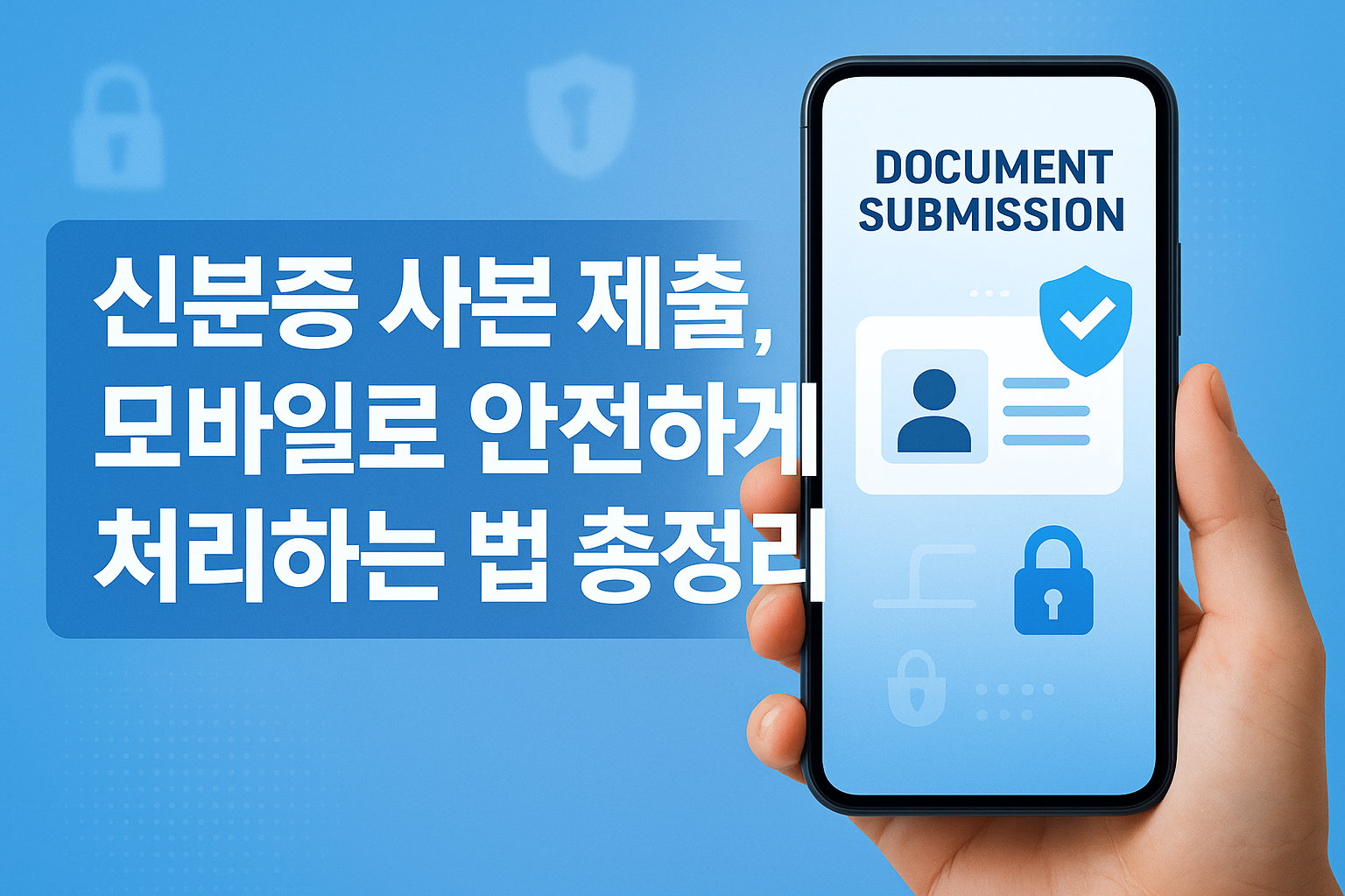 신분증 사본 제출, 모바일로 안전하게 처리하는 법 총정리 | 생활톡톡