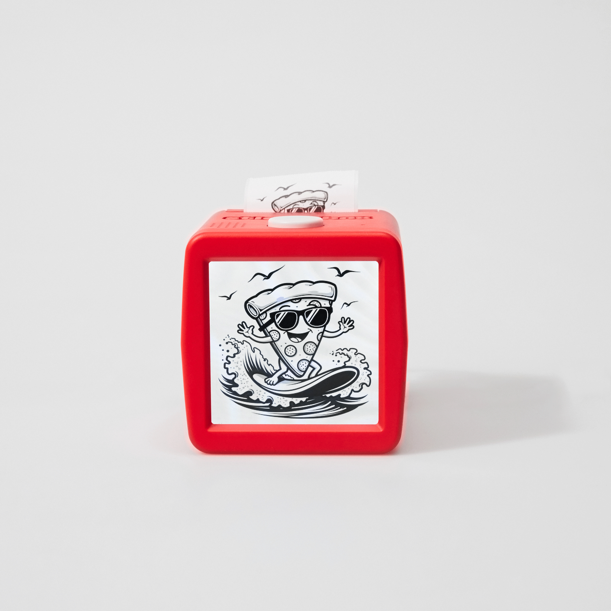 스타트업 '하피코'가 출시한 어린이를 위한 AI 음성인식 출력기기 '스티커 박스' 제품 사진./사진=하피코 제공