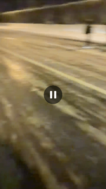 서울 강동구에서 폭설로 버스에서 하차해 도보로 이동하는 승객들 [독자 제공. 재판매 및 DB 금지]