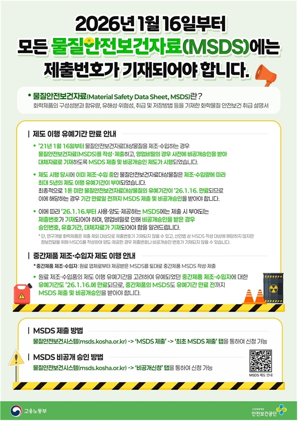 Msds Flowchart 내년 1월부터 시중 화학제품 MSDS ‘제출번호’ 의무화