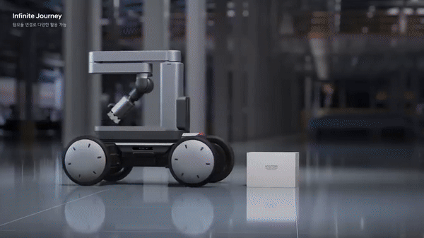 현대차그룹 이동 로봇 모베드. 영상=현대차그룹 유튜브 채널.