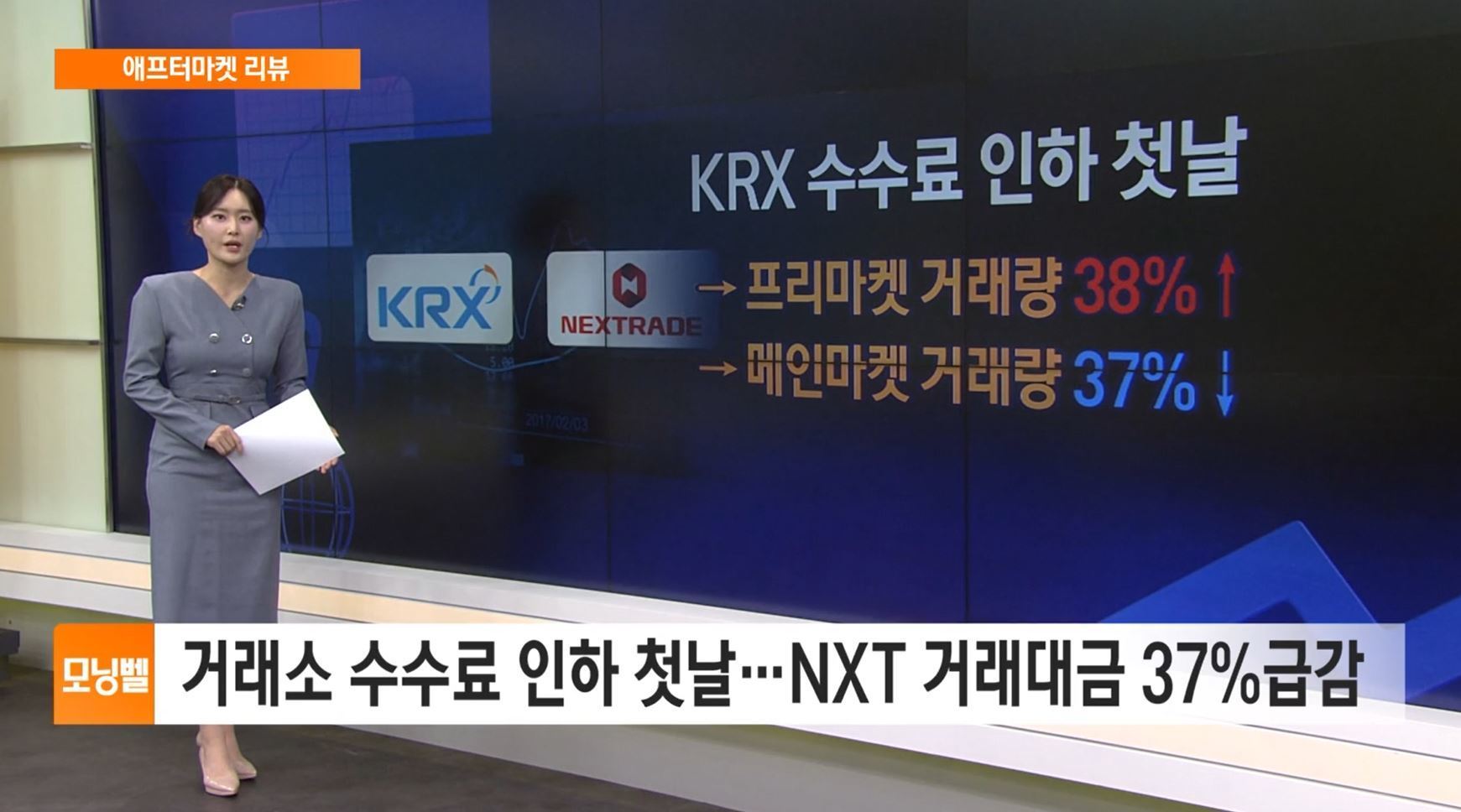 애프터마켓 리뷰] 거래소 수수료 인하 첫날…NXT 거래대금 37%급감