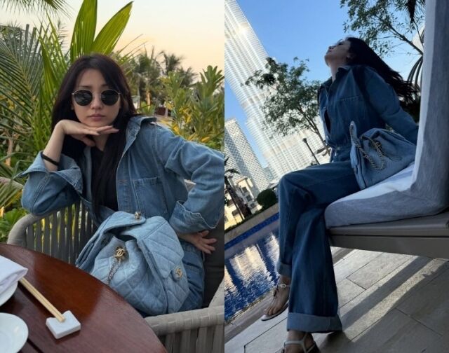 노란 수영복에 섹시한 몸매 어필하는 존예 처자