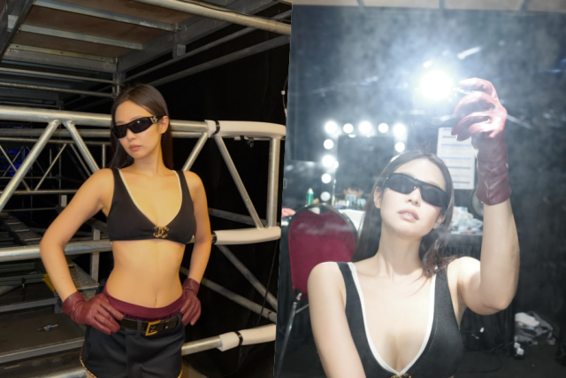 노란 수영복에 섹시한 몸매 어필하는 존예 처자