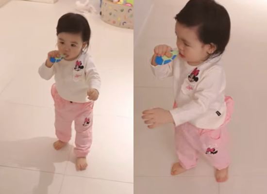 노란 수영복에 섹시한 몸매 어필하는 존예 처자