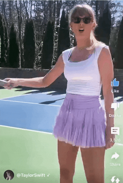 미국 가수인 테일러 스위프트가 피클볼 연습 영상을 SNS에 공개했다. /테일러 스위프트 유튜브 캡처
