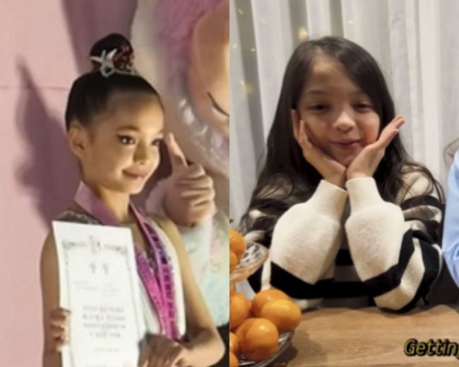 노란 수영복에 섹시한 몸매 어필하는 존예 처자