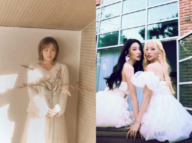 노란 수영복에 섹시한 몸매 어필하는 존예 처자