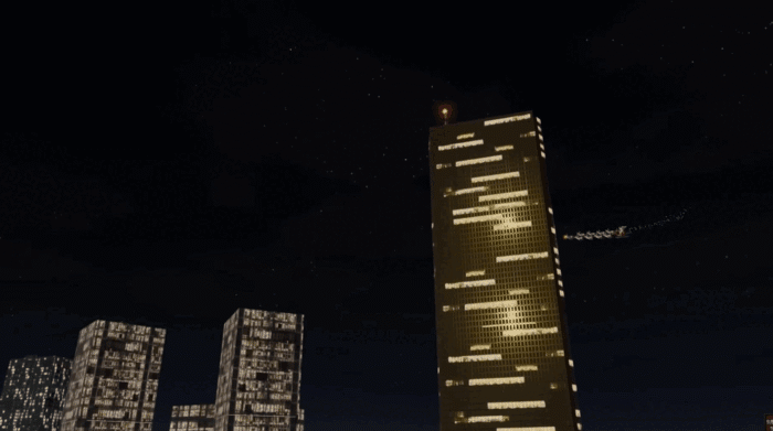 지난해 12월 24일 산타클로스가 서울 여의도 63빌딩과 남산서울타워, 롯데월드타워 상공을 지나는 모습. /북미항공우주방위사령부(NORAD) 인스타그램 캡처