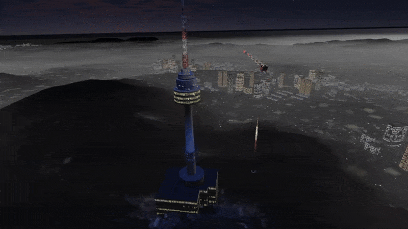 페이스북 NORAD Tracks Santa 공개 영상