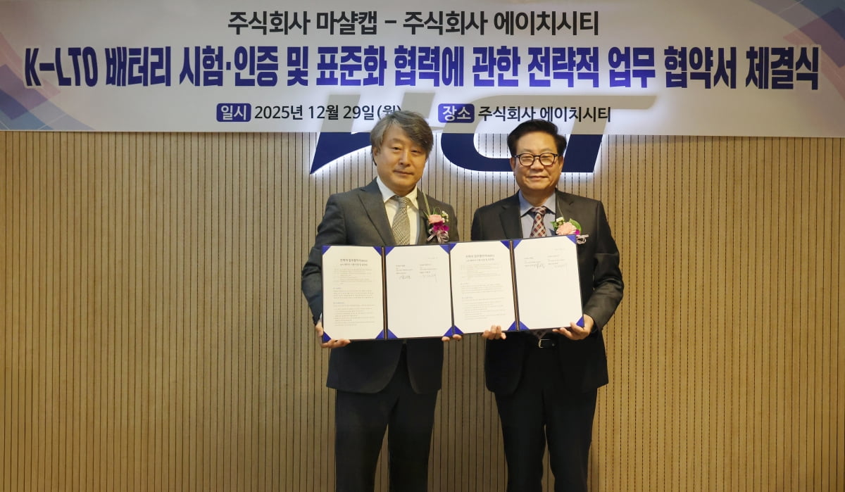 HCT, 배터리소재 기업 마샬캡과 MOU 체결
