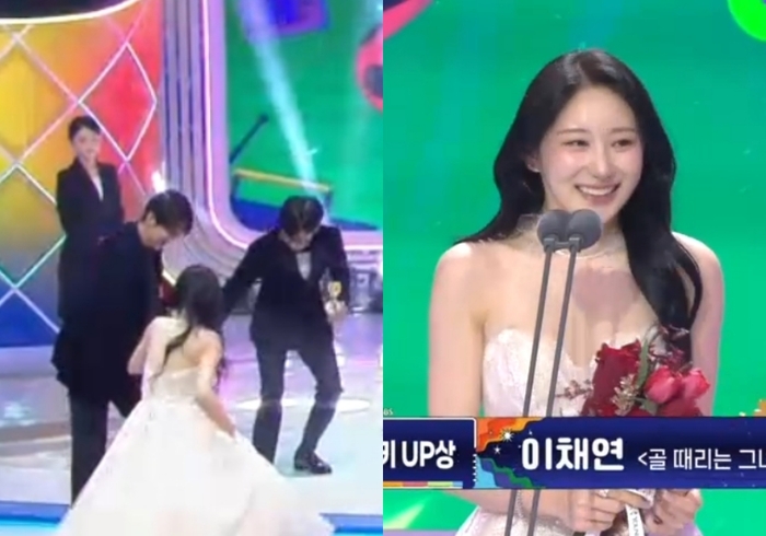 노란 수영복에 섹시한 몸매 어필하는 존예 처자