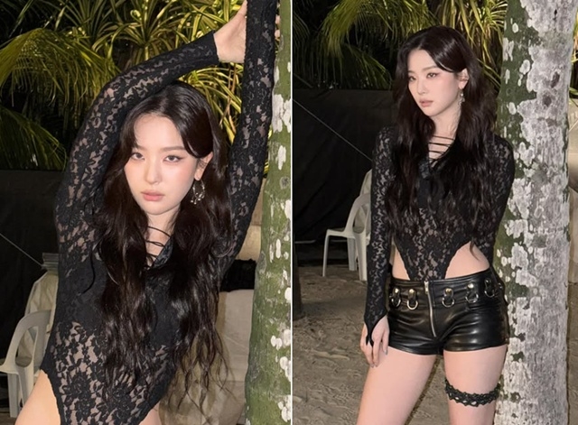 노란 수영복에 섹시한 몸매 어필하는 존예 처자