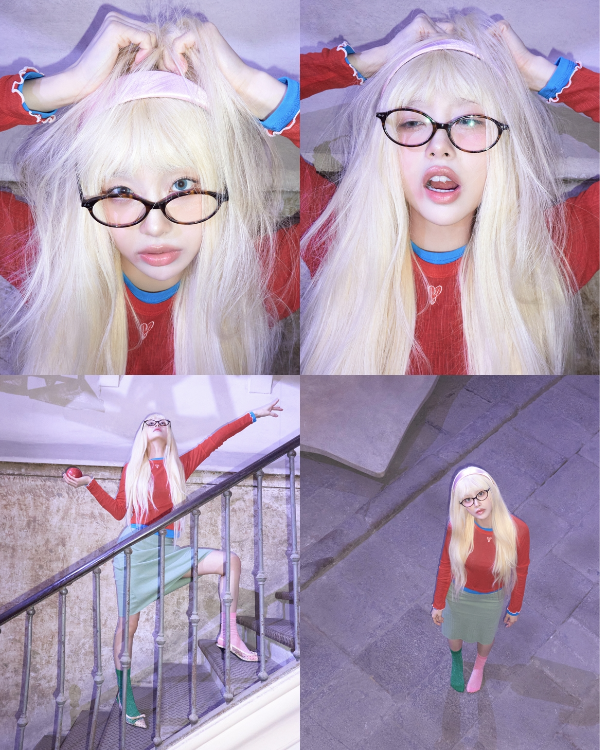 노란 수영복에 섹시한 몸매 어필하는 존예 처자