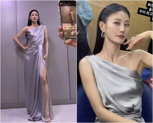 노란 수영복에 섹시한 몸매 어필하는 존예 처자