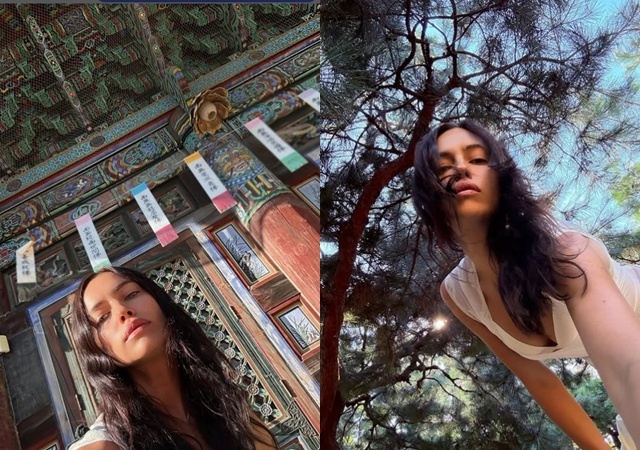 노란 수영복에 섹시한 몸매 어필하는 존예 처자