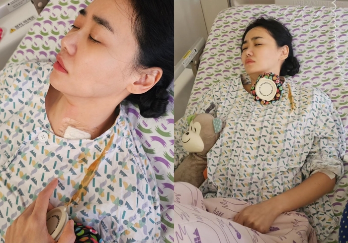 노란 수영복에 섹시한 몸매 어필하는 존예 처자