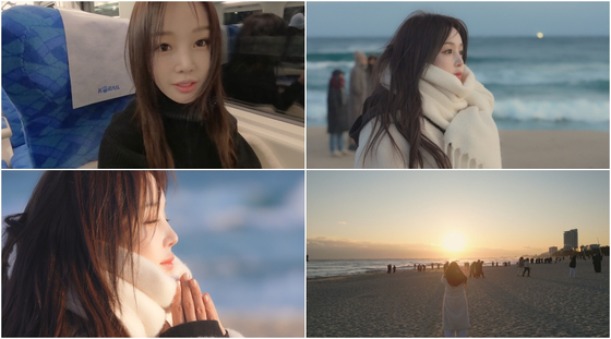 노란 수영복에 섹시한 몸매 어필하는 존예 처자