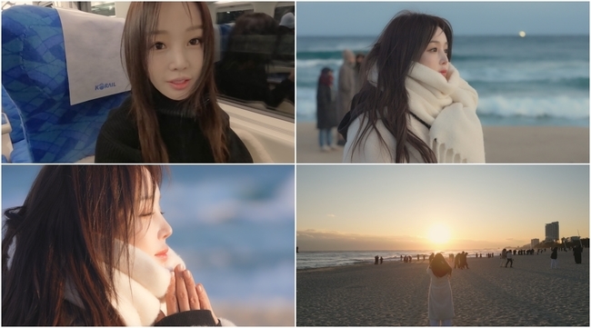 노란 수영복에 섹시한 몸매 어필하는 존예 처자