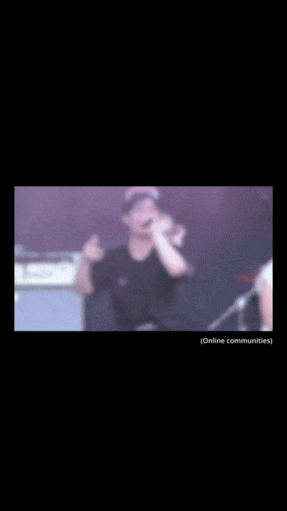 Video footage shows the victim being hit by a water gun during the performance. (Online communities)