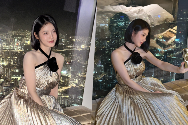 노란 수영복에 섹시한 몸매 어필하는 존예 처자