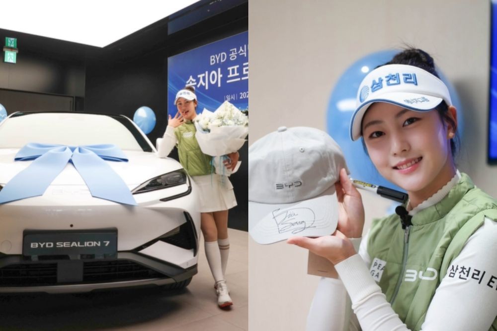 노란 수영복에 섹시한 몸매 어필하는 존예 처자