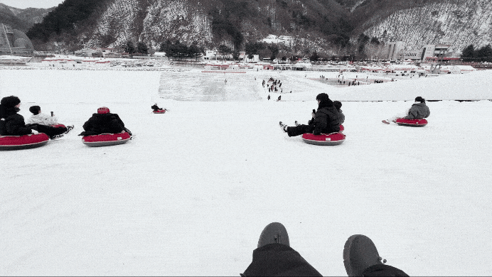 화천 산천어축제 눈썰매장 / 사진= 문서연 여행+ 기자