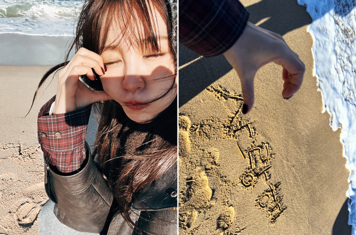 노란 수영복에 섹시한 몸매 어필하는 존예 처자